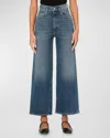 Dl1961 Hepburn High Waist Ankle Wide Leg Jeans In Blue