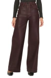 Dl1961 Hepburn Wide Leg High Rise Coated Jeans In Multi