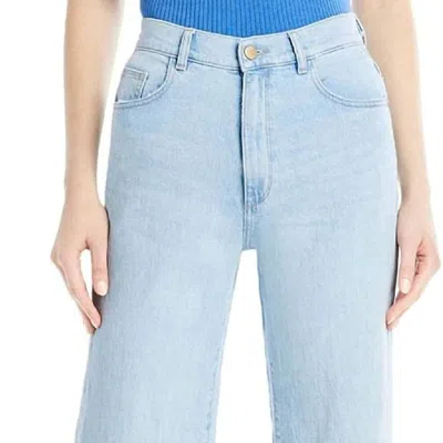 Dl1961 Hepburn Wide Leg High Rise Jeans In Blue