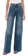 Dl1961 Hepburn Wide Leg High Rise Jeans Oceanside (ultimate) In Blue