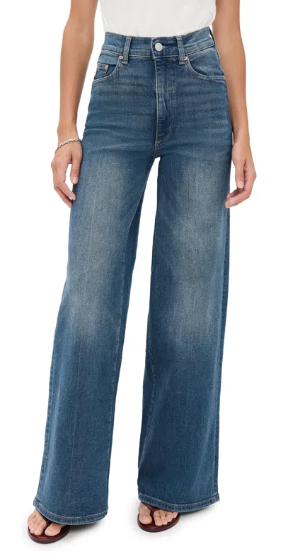 Dl1961 Hepburn Wide Leg High Rise Jeans Oceanside (ultimate)