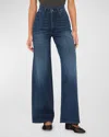 Dl1961 Hepburn Wide-leg High-rise Jeans In Stream