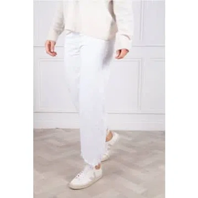 Dl1961 Hepburn Wide Leg Jeans In White Distressed