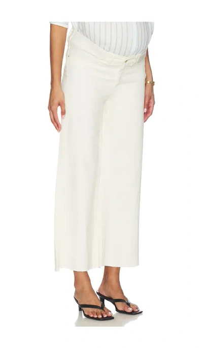 Dl1961 Hepburn Wide Leg Maternity Jeans In Eggshell
