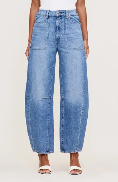 Dl1961 High Waist Barrel Leg Jeans In Blue