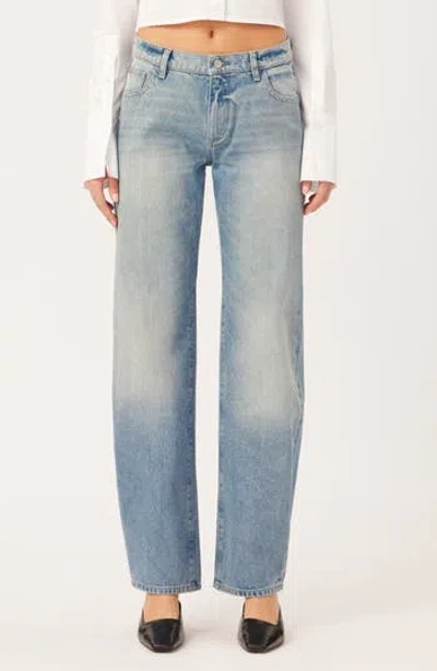 Dl1961 Ilia Barrel Leg Low Rise Jeans Aged Mid