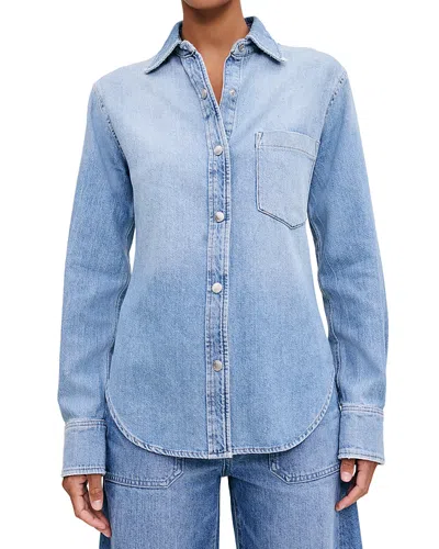 Dl1961 Ines Denim Shirt In River Bank Dl Aura