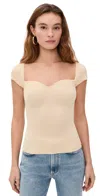 Dl1961 Instasculpt Fine Knit Heart Top Ivory In White