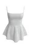 Dl1961 Instasculpt™ Rib Peplum Tank In White