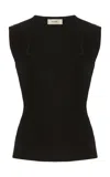 Dl1961 Square Neck Sculpted Top In Black