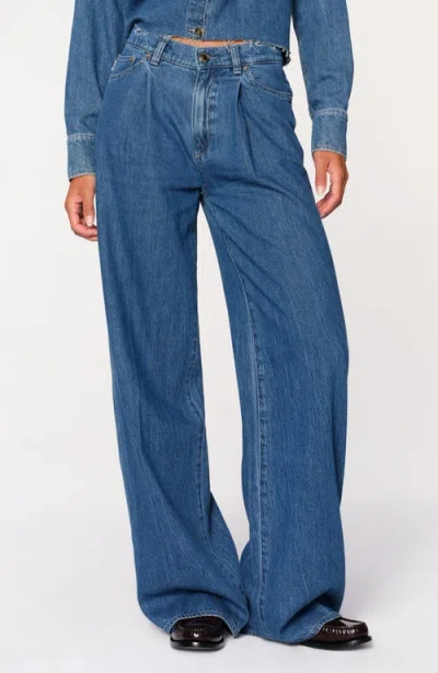 Dl1961 Womens Zoie Wide Leg Relaxed Vintage Jeans In Dnm