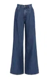 Dl1961 Isabel Rigid Mid-rise Wide-leg Jeans In Blue
