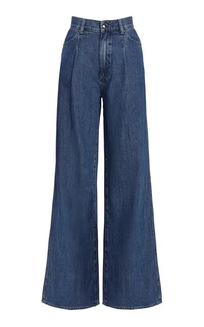 Dl1961 Isabel Rigid Mid-rise Wide-leg Jeans In Blue