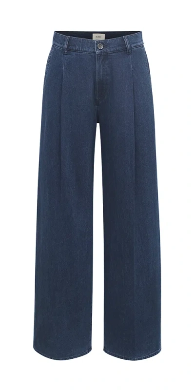 Dl1961 Isabel Wide Leg Jeans Rain Storm In Blue