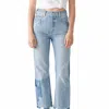 DL1961 JERRY HIGH RISE NON-STRETCH STRAIGHT LEG JEANS