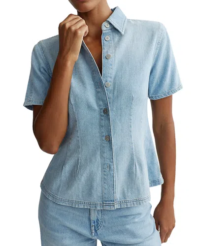 Dl1961 Joice Short Sleeve Shirt In Brown