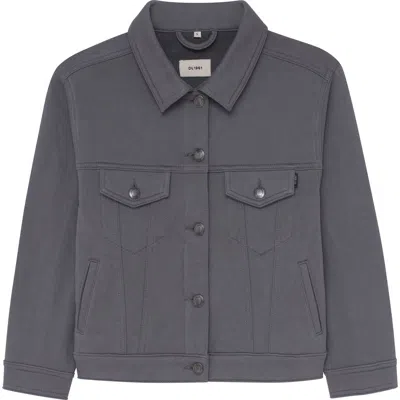 Dl1961 Kids'  Jordyn Boys Ultimate Knit Trucker In Gray