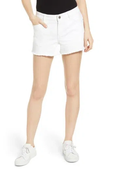 Dl1961 Karlie Cutoff Denim Boyfriend Shorts In White