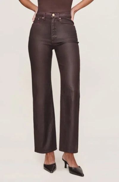 DL1961 DL1961 KARMINE COATED HIGH WAIST WIDE LEG JEANS