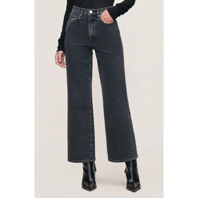 Dl1961 Karmine High Waist Ankle Relaxed Straight Leg Jeans In Black