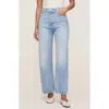 Dl1961 Karmine Rigid High Rise Straight Leg Jeans In Vintage Light In Blue