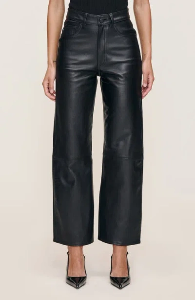 DL1961 DL1961 KARMINE HIGH WAIST REFINED WIDE LEG LEATHER PANTS