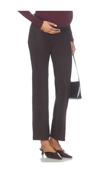 Dl1961 Karmine Refined Maternity Wide Leg Jean In Brown