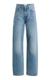 Dl1961 Karmine Refined Rigid High-rise Wide-leg Jeans In Blue