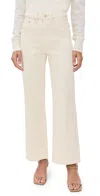 Dl1961 Karmine Refined Wide Leg High Rise Jeans Flax (vintage) In White