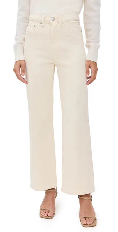 Dl1961 Karmine Refined Wide Leg High Rise Jeans Flax (vintage) In Brown