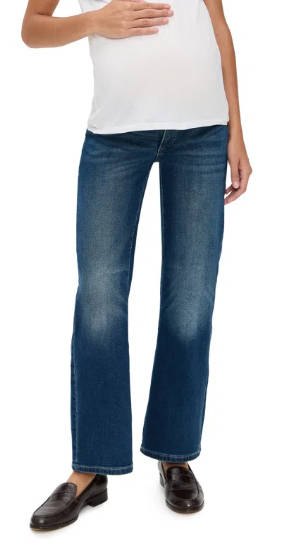 Dl1961 Karmine Refined Wide Leg High Rise Maternity Jeans Clearwater (highluxe) In Blue