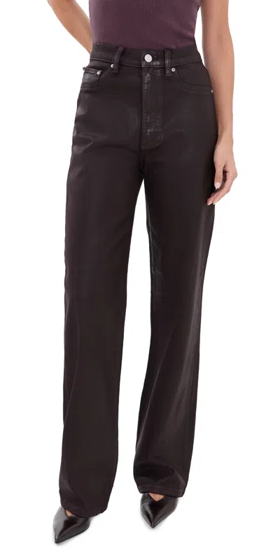Dl1961 Karmine Refined Wide Leg Jeans 31 Bramble Coated (dl Ultimate) In Purple