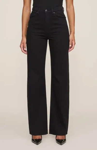 Dl1961 Karmine Refined Wide Leg Jeans In Black