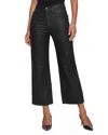 Dl1961 Karmine Refined Wide Leg Jeans In Black Coated In Black