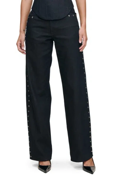 Dl1961 Kaylen High Waist Soft Curve Barrel Jeans In Black