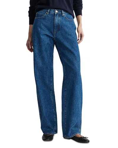 Dl1961 Kaylen Soft Curve High Rise Wide Leg Jeans In North Beach In Blue