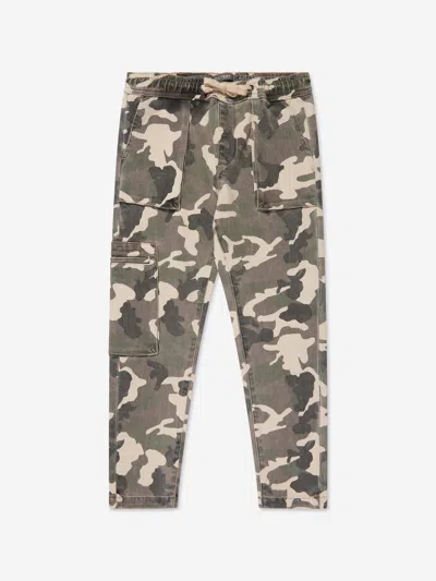 Dl1961 Kids' Camouflage-pattern Tapered-leg Trousers In Green