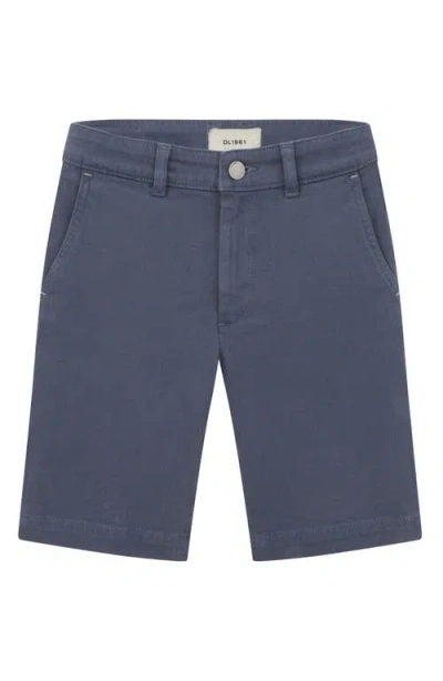 Dl1961 Kids' Jacob Stretch Cotton Shorts In Stone Blue