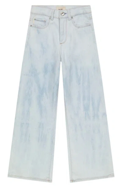 Dl1961 Kids' Lily High Waist Wide Leg Jeans In Light Tide