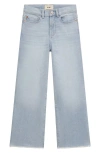 Dl1961 Girl's Lily Wide Leg Raw Edge Hem Jeans In Poolside