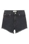 Dl1961 Girl's Lucy Raw Edge Hem Shorts In Nightshade