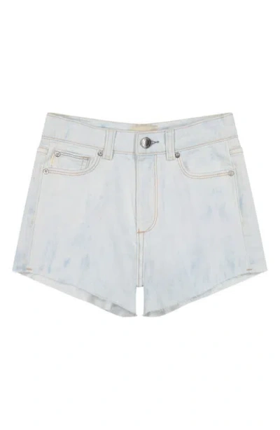 Dl1961 Kids' Lucy Raw Hem Denim Shorts In Light Tide