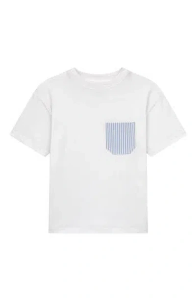 Dl1961 Kids' Short Sleeve Tee In White