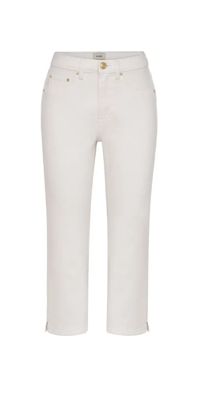 Dl1961 Kristy Capri High Rise 22" Jeans White In Animal Print