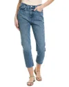 Dl1961 Mara Dark Riviera Frayed Ankle Straight Jean In Blue