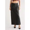 Dl1961 Lexie Leather Maxi Skirt In Black