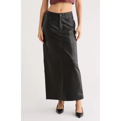 Dl1961 Lexie Leather Maxi Skirt In Black