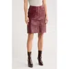Dl1961 Lexie Leather Skirt In Burgundy