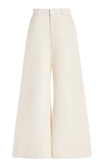 Dl1961 Lucila Rigid High-rise Wide-leg Jeans In Ivory