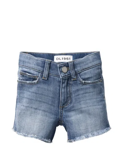 Dl1961 Kids' Lucy Frayed Shorts In Blue